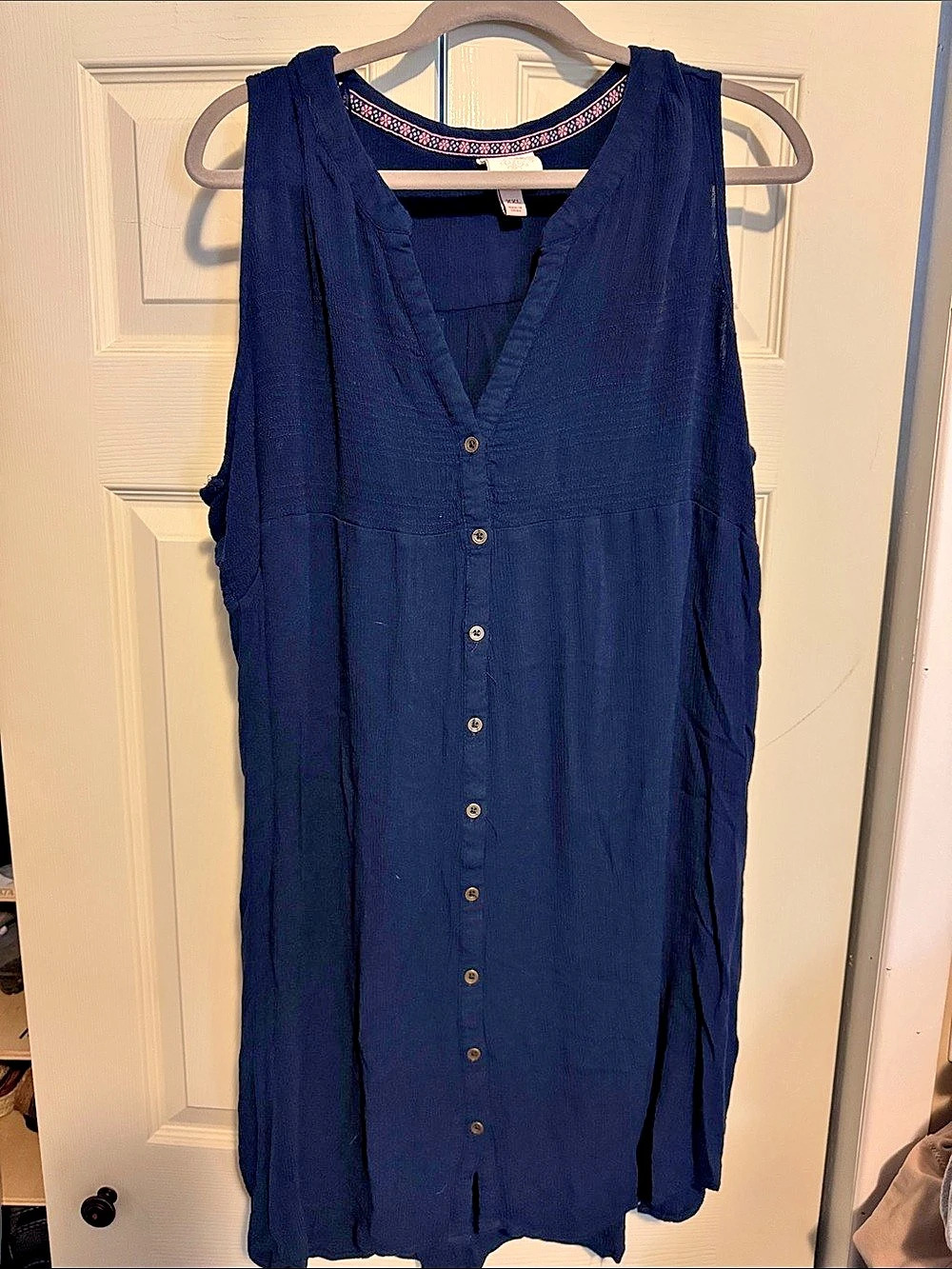KNOX ROSE Women's Sleeveless Maxi Dress in Blue Size XXL Like New